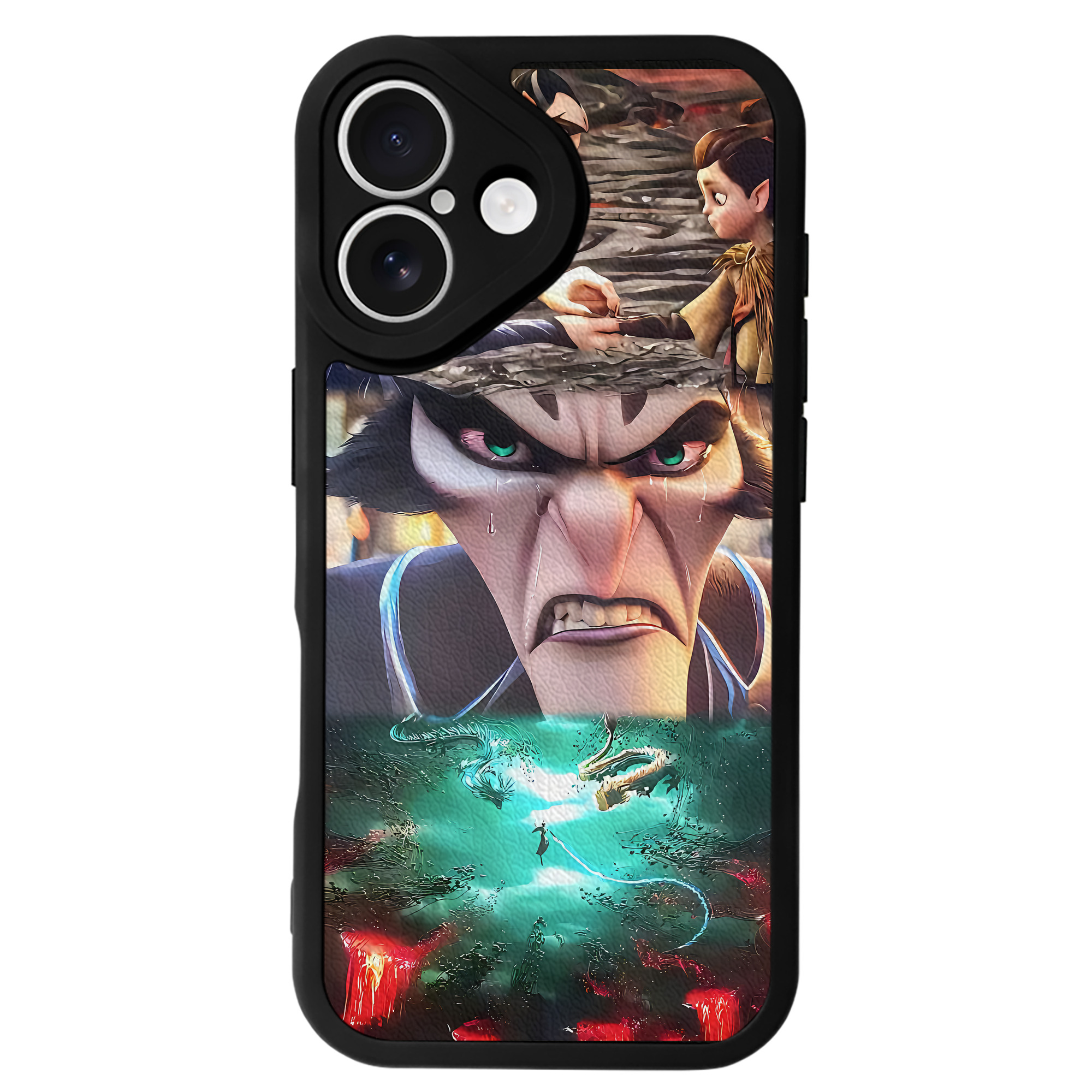 （画像用） Ne Zha 2 ナタ 魔童の大暴れ 【iPhone 16シリーズ対応】シリコンスマホケース（レザー調） 材質：シリコン